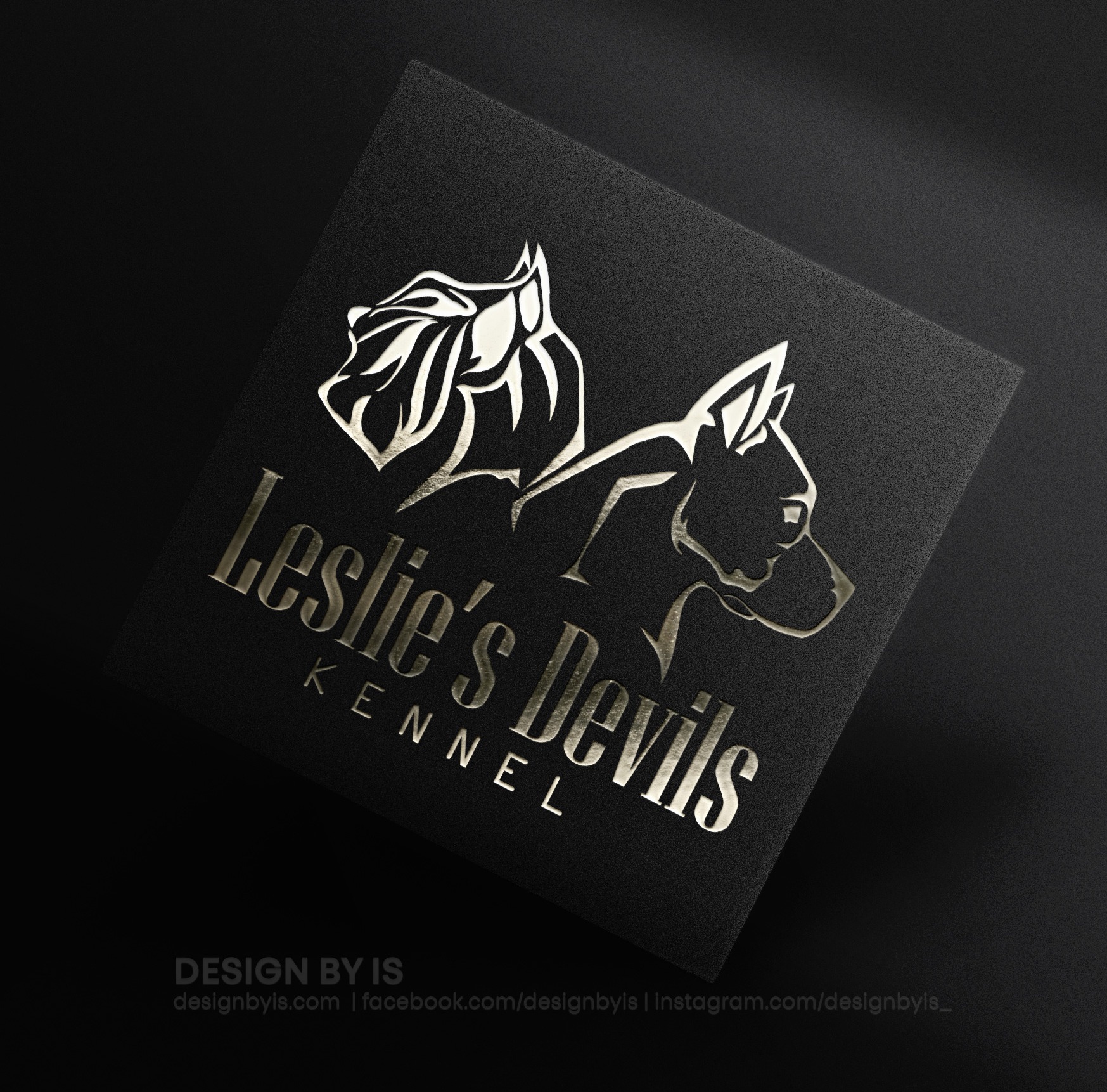 Leslie Devils kennel logo. Masculine logo example