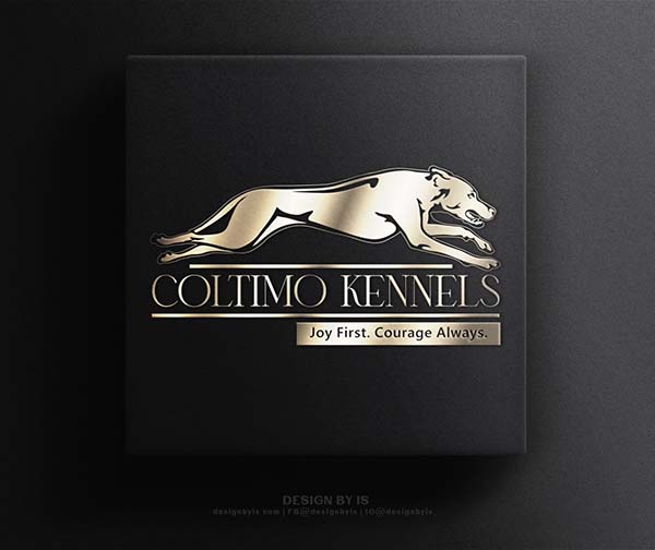 Rhodesian Ridgeback kennel logo. Dog logo design