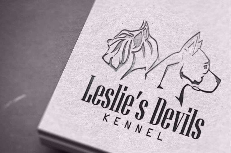 Leslies Devils custom logo for kennel